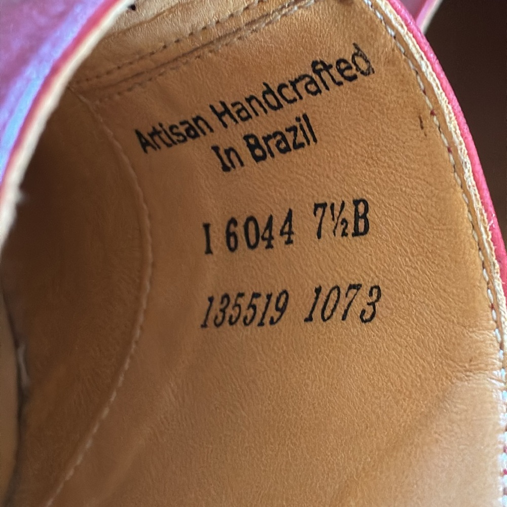 Charlie 1 Horse Lucchese Red Leather Western Mules - Picture 8 of 10